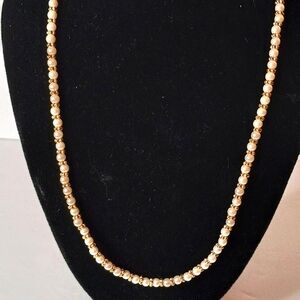 12" Napier Petite Faux Pearls and Goldtone Bead Necklace